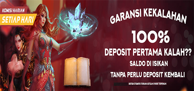 SITUS JUDI SLOT TERPERCAYA BONUS GARANSI KEKALAHAN 100%