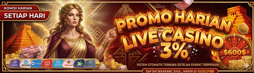 BONUS DEPOSIT 3% LIVE CASINO & GAMES